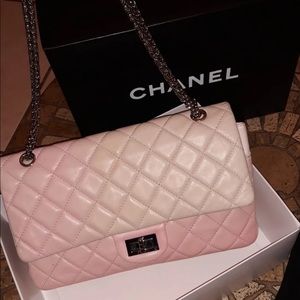 Ombré Pink Chanel Jumbo Double Flap Reissue 2.55